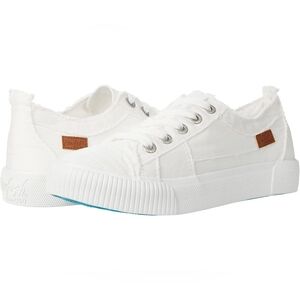 Blowfish Frayed White Canvas Sneakers